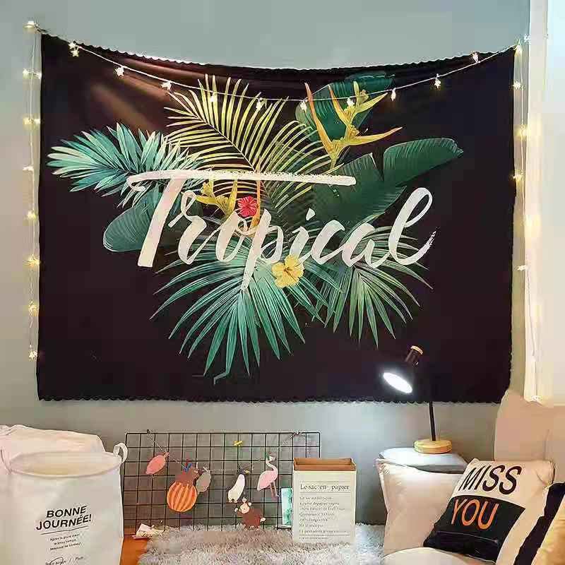 Golden Home Aesthetic Room Décor Tapestry Wall Hanging Tapestries Beach Towel Bedroom Living Room Dorm Decor(with light) (18)