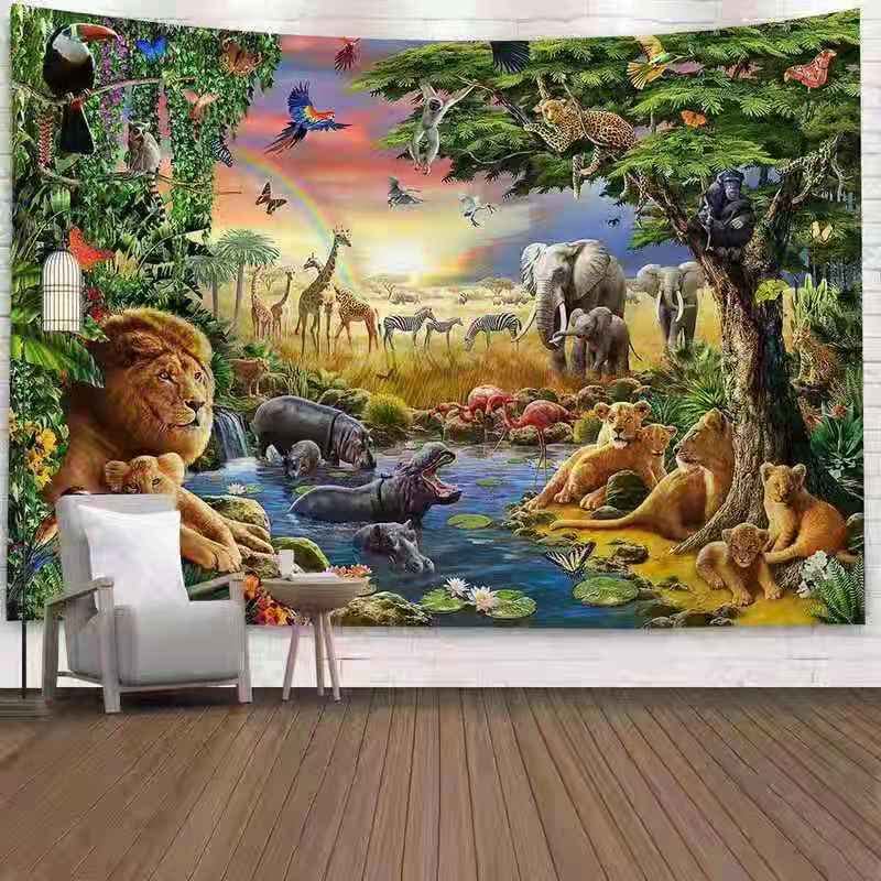 Golden Home Aesthetic Room Décor Tapestry Wall Hanging Tapestries Beach Towel Bedroom Living Room Dorm Decor(with light) (26)