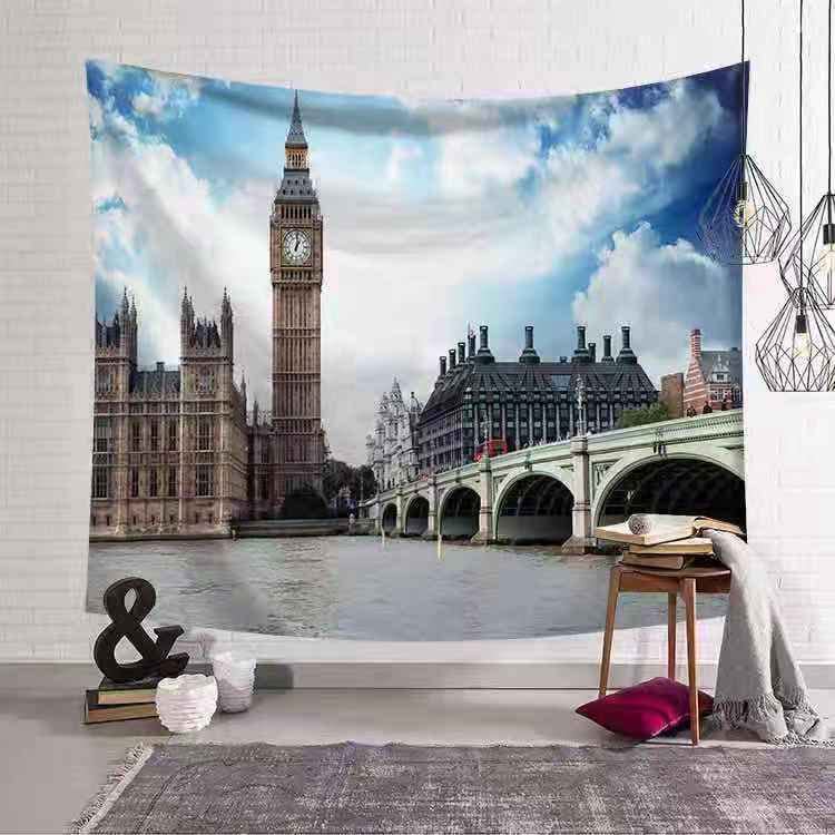 Golden Home Aesthetic Room Décor Tapestry Wall Hanging Tapestries Beach Towel Bedroom Living Room Dorm Decor(with light) (14)