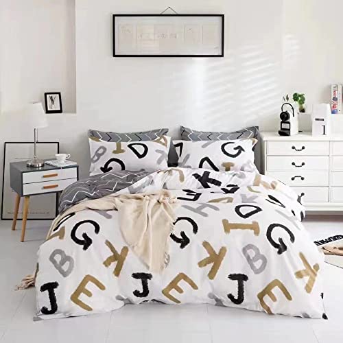 Golden Home King Size Bedsheet 6pcs One Set, High Cotton Quality Bedding Set Duvet Cover (King Size, A9)