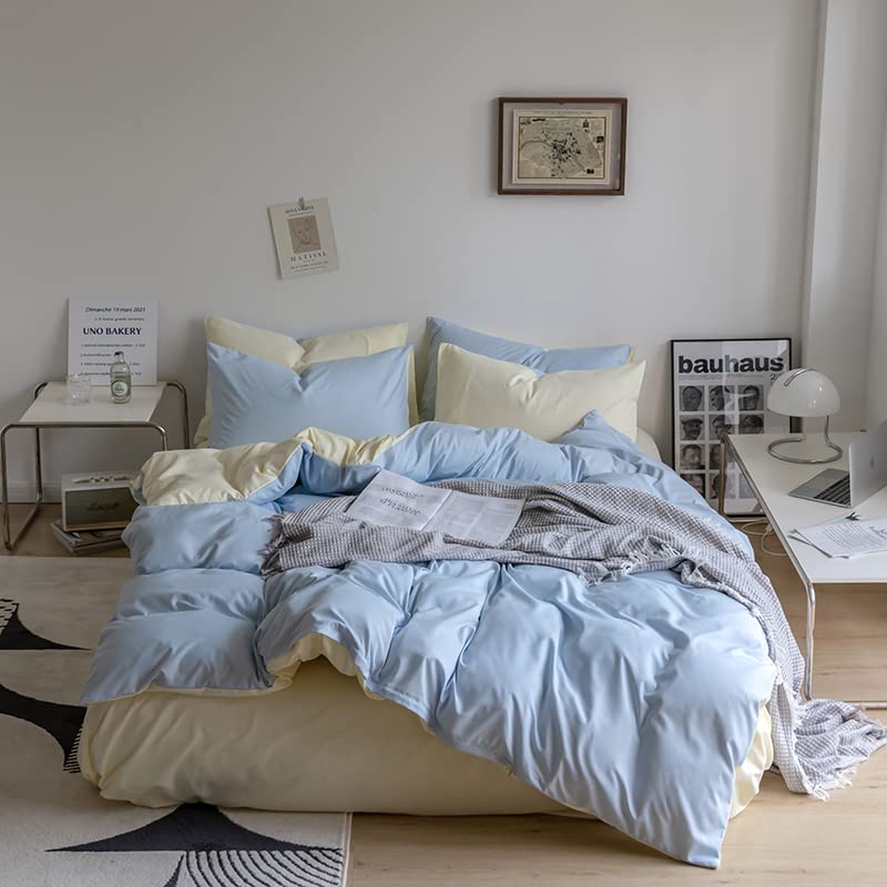 GOLDEN HOME Single Size Bedsheet 6pcs One Set High Cotton Quality Bedding Set Duvet Cover (C03, Single Size)