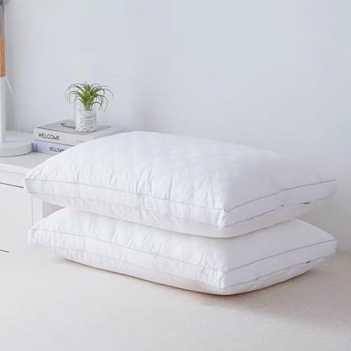 Golden Home Premium Hypoallergenic Super Soft and Elastic Pillow for Ultimate Comfort and Support - Ideal for Neck Pain Relief and Allergies - Customizable for Back, Side and Stomach Sleepers (2-Pack)