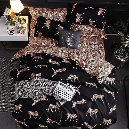 Golden Home Premium Comforter Set - Luxurious All-Season Bedding for a Dreamy Sleep - Elegant Design, Include 1 Comforter,1Fitted Sheet,4 Pillow Covers (AA03, Single Size 160×210)