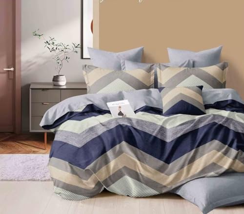 Golden Home King Size Duvet Cover Set Luxury Ultra-Soft High-End Bedding Set - Ultimate Comfort, High Cotton Breathable Fabric, Enhance Your Sleep Experience (S30, King Size)