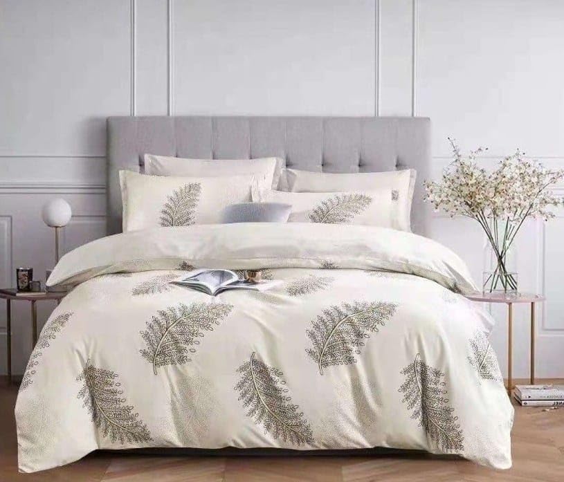Golden Home King Size Duvet Cover Set Luxury Ultra-Soft High-End Bedding Set - Ultimate Comfort, High Cotton Breathable Fabric, Enhance Your Sleep Experience (S20, King Size)