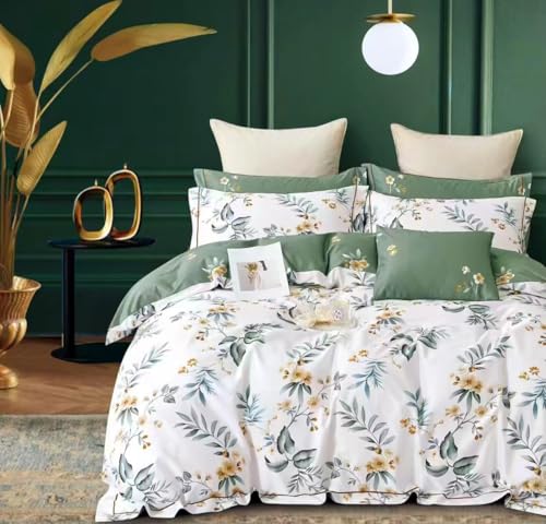 Golden Home Kingsize Bedsheet 6pcs One Set High Cotton Quality Bedding Set Duvet Cover (S9)