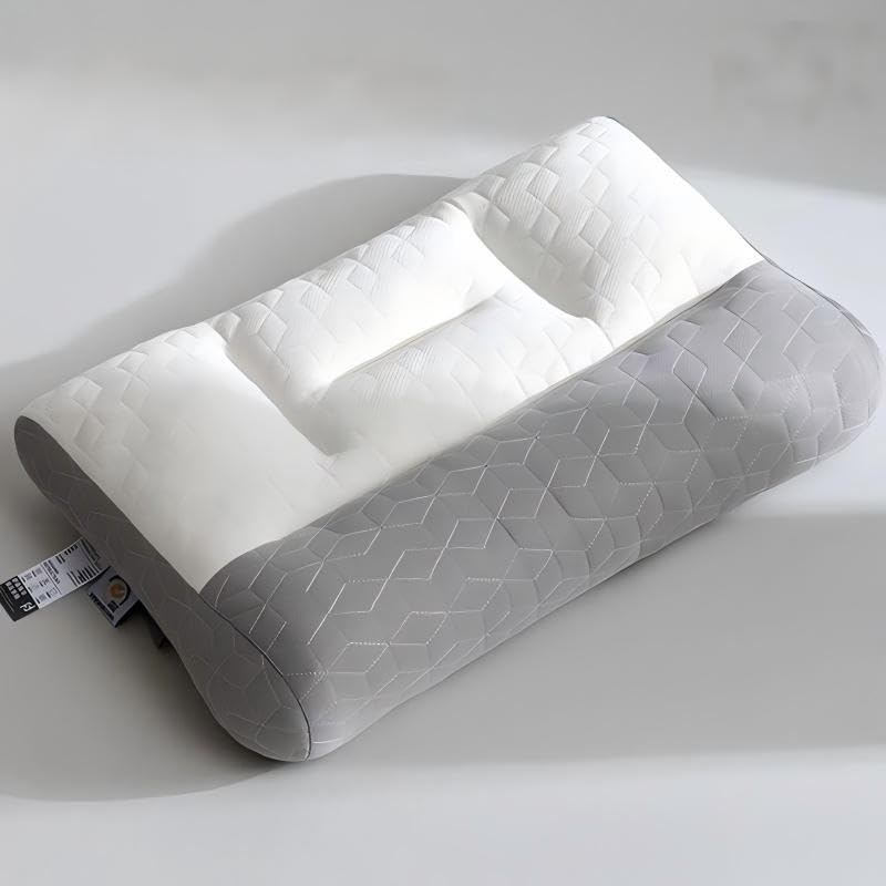 Pillow, Soft and Comfortable, White, Microfibre with Polyester Fiberfill, Standard Size, Hypoallergenic, Breathable, Classic Style, for Sleeping and Bedroom Use (1)